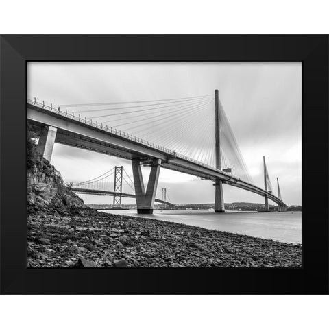 Queensferry Crossing, Scotland Black Modern Wood Framed Art Print by Frank, Assaf