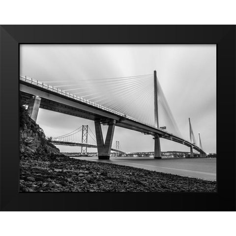 Queensferry Crossing, Scotland, FTBR-1811 Black Modern Wood Framed Art Print by Frank, Assaf