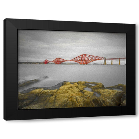 Forth Rail Bridge, Scotland Black Modern Wood Framed Art Print by Frank, Assaf