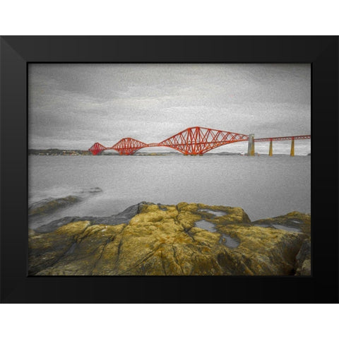 Forth Rail Bridge, Scotland Black Modern Wood Framed Art Print by Frank, Assaf
