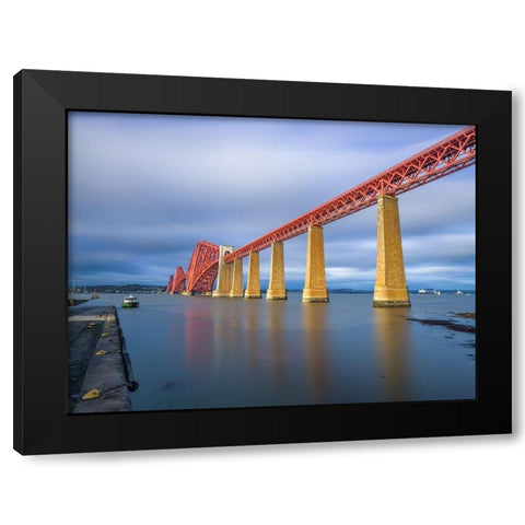 Forth Rail Bridge, Scotland Black Modern Wood Framed Art Print with Double Matting by Frank, Assaf