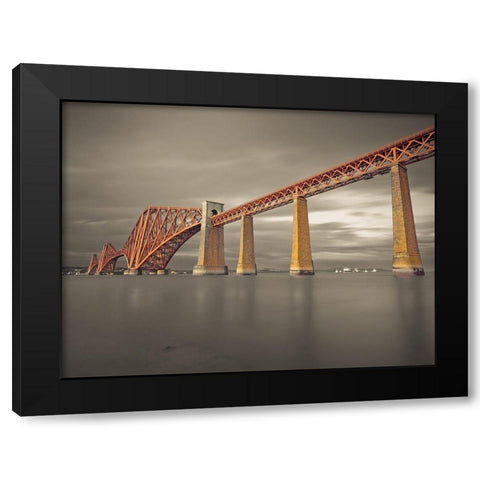 Forth Rail Bridge, Scotland, FTBR-1923 Black Modern Wood Framed Art Print with Double Matting by Frank, Assaf