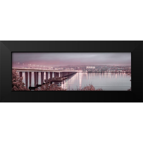 Tay Road Bridge over river Tay, Dundee, Scotland,FTBR 1858 Black Modern Wood Framed Art Print by Frank, Assaf