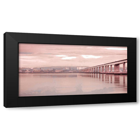 Tay Road Bridge over river Tay-Dundee-Scotland Black Modern Wood Framed Art Print with Double Matting by Frank, Assaf