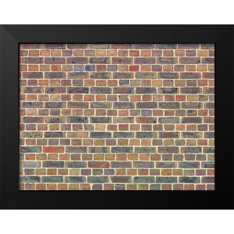 Brickwall Black Modern Wood Framed Art Print by Frank, Assaf