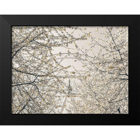 Millennium Wheel-London Black Modern Wood Framed Art Print by Frank, Assaf