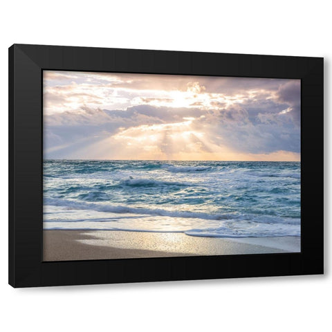 Sunset at seaside Black Modern Wood Framed Art Print by Frank, Assaf