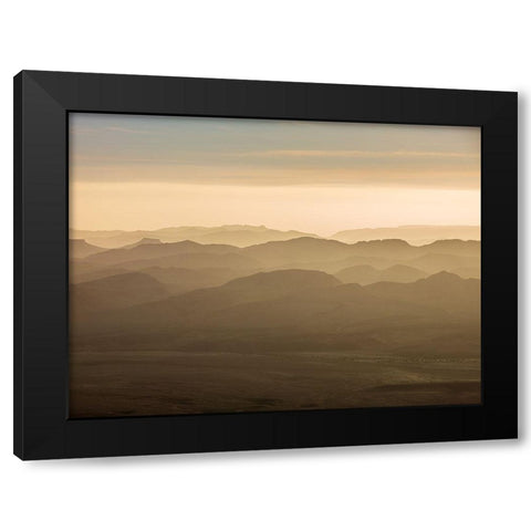 Ramon Crater-Negev-Israel Black Modern Wood Framed Art Print by Frank, Assaf