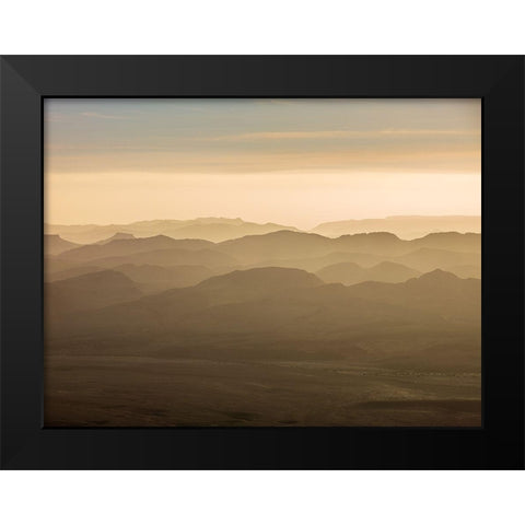 Ramon Crater-Negev-Israel Black Modern Wood Framed Art Print by Frank, Assaf