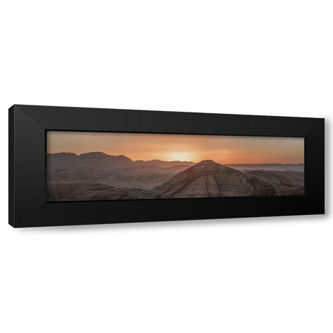 Ramon Crater-Negev-Israel Black Modern Wood Framed Art Print with Double Matting by Frank, Assaf