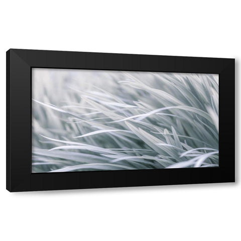 Leaves-abstract Black Modern Wood Framed Art Print with Double Matting by Frank, Assaf