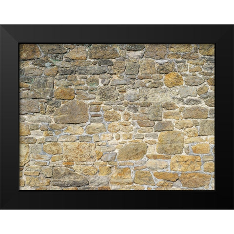 Brickwall Black Modern Wood Framed Art Print by Frank, Assaf