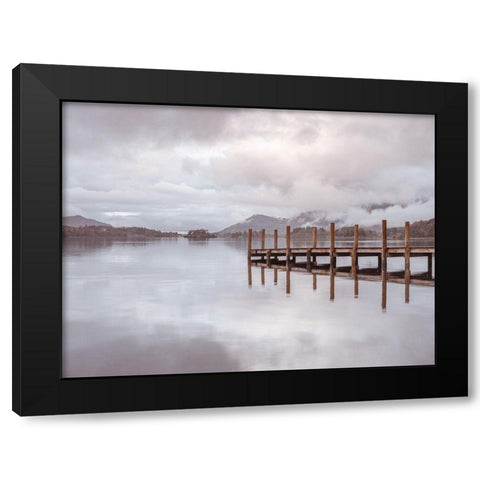 Derwentwater pier Black Modern Wood Framed Art Print by Frank, Assaf