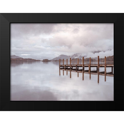 Derwentwater pier Black Modern Wood Framed Art Print by Frank, Assaf