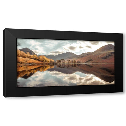 Still Lake-Lake District Black Modern Wood Framed Art Print with Double Matting by Frank, Assaf