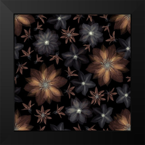 Clematis flowers Black Modern Wood Framed Art Print by Frank, Assaf