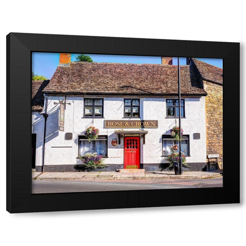 Old pub in Malmesbury Black Modern Wood Framed Art Print with Double Matting by Frank, Assaf