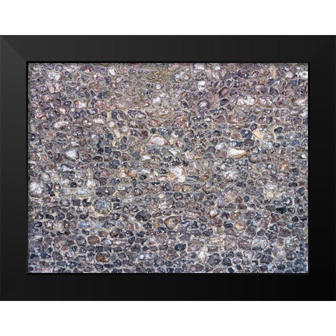 Stone Wall Black Modern Wood Framed Art Print by Frank, Assaf