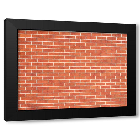 Brick Wall Black Modern Wood Framed Art Print by Frank, Assaf