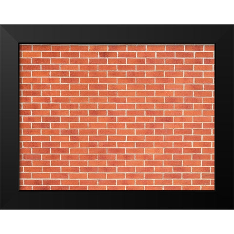 Brick Wall Black Modern Wood Framed Art Print by Frank, Assaf