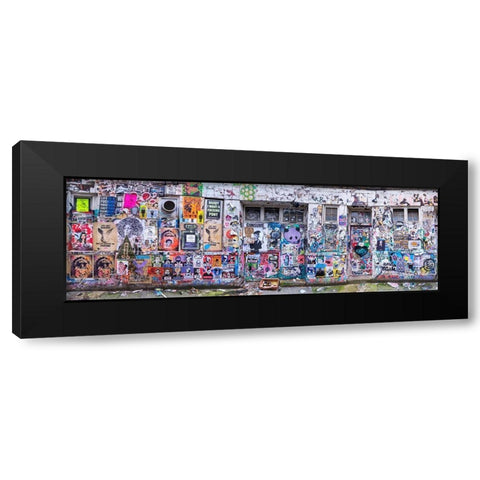 Graffiti-Lane-London Black Modern Wood Framed Art Print with Double Matting by Frank, Assaf