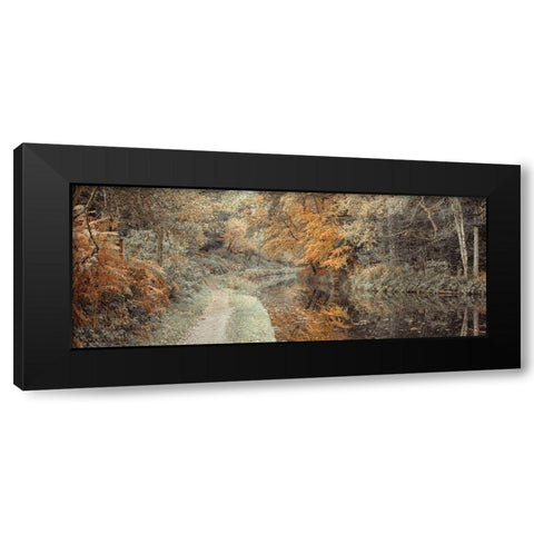 Pathway by canal in Forest Black Modern Wood Framed Art Print with Double Matting by Frank, Assaf