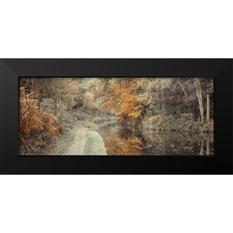 Pathway by canal in Forest Black Modern Wood Framed Art Print by Frank, Assaf