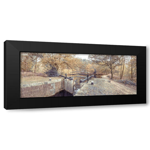 Canal lock Black Modern Wood Framed Art Print by Frank, Assaf