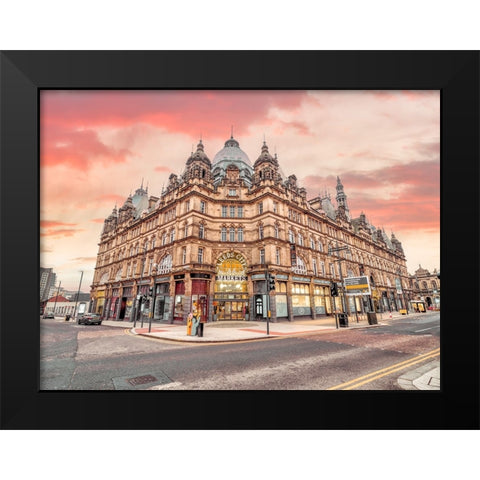 Leeds Kirkgate Market Black Modern Wood Framed Art Print by Frank, Assaf