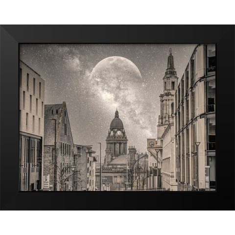 Leeds starry night Black Modern Wood Framed Art Print by Frank, Assaf