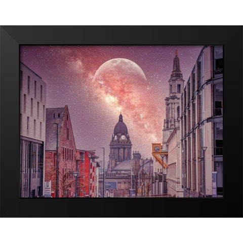 Starry night-Leeds Black Modern Wood Framed Art Print by Frank, Assaf