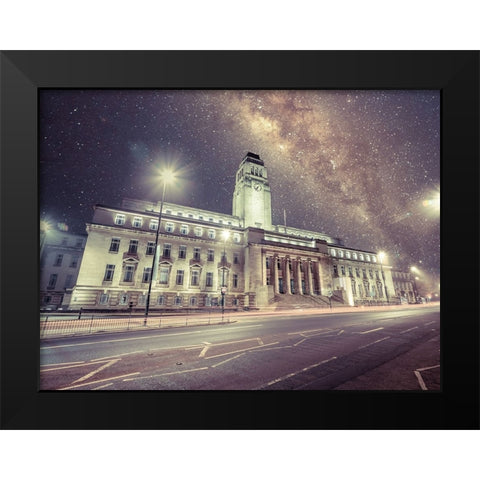 Leeds starry night Black Modern Wood Framed Art Print by Frank, Assaf