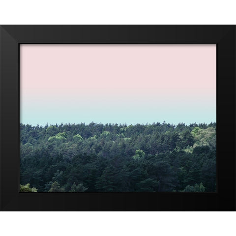 Tree tops at dusk Black Modern Wood Framed Art Print by Frank, Assaf