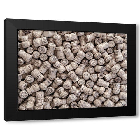 Champagne Corks Black Modern Wood Framed Art Print with Double Matting by Frank, Assaf