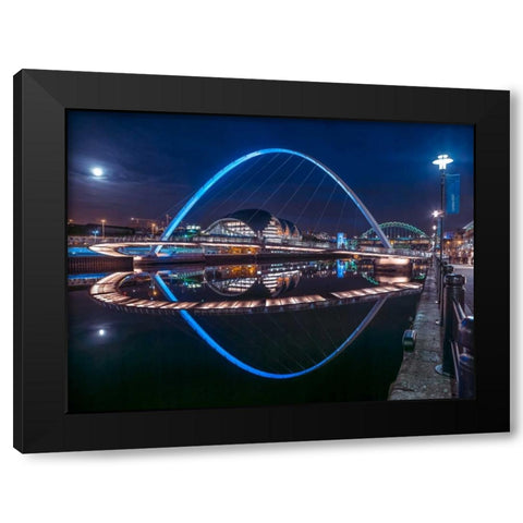 AF20120826 Newcastle 026-EditC01 Black Modern Wood Framed Art Print with Double Matting by Frank, Assaf