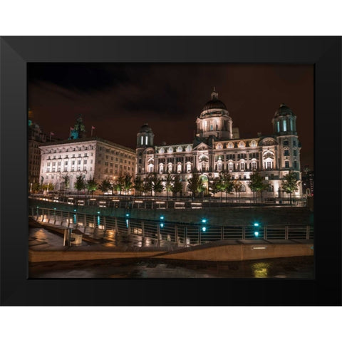AF20120930 Liverpool 250 Black Modern Wood Framed Art Print by Frank, Assaf