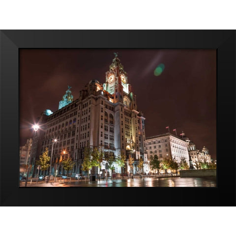 AF20120930 Liverpool 259 Black Modern Wood Framed Art Print by Frank, Assaf