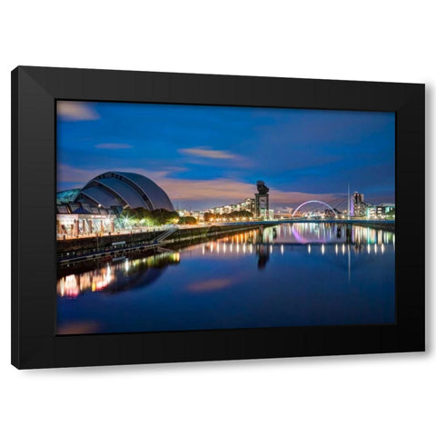 AF20121004 Glasgow 228X4 Black Modern Wood Framed Art Print with Double Matting by Frank, Assaf