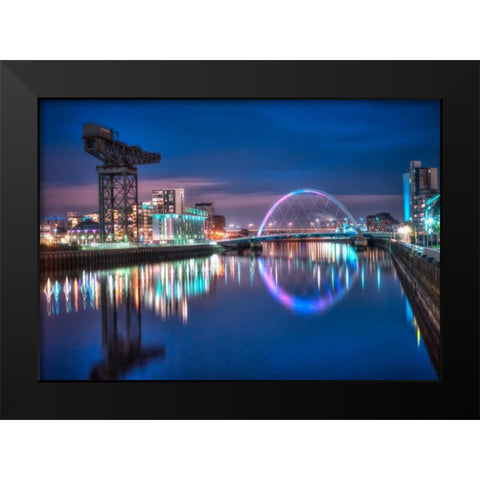 AF20121004 Glasgow 230X Black Modern Wood Framed Art Print by Frank, Assaf