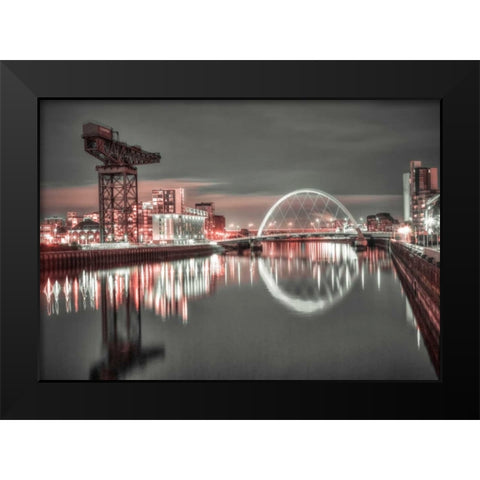AF20121004 Glasgow 230XC02 Black Modern Wood Framed Art Print by Frank, Assaf