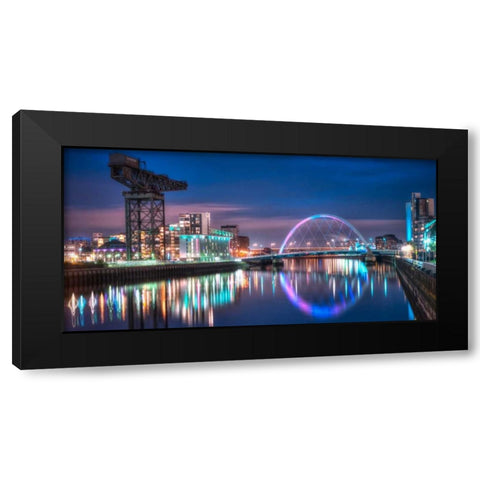 AF20121004 Glasgow 230XC10 Black Modern Wood Framed Art Print with Double Matting by Frank, Assaf