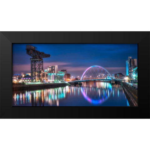 AF20121004 Glasgow 230XC10 Black Modern Wood Framed Art Print by Frank, Assaf