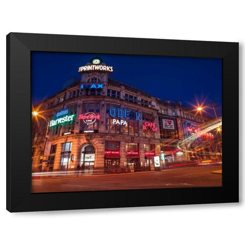 AF20120929 Manchester 106 Black Modern Wood Framed Art Print with Double Matting by Frank, Assaf