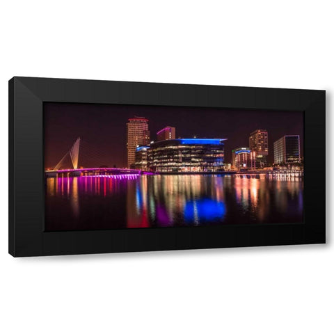 AF20120929 Manchester 167 Black Modern Wood Framed Art Print by Frank, Assaf
