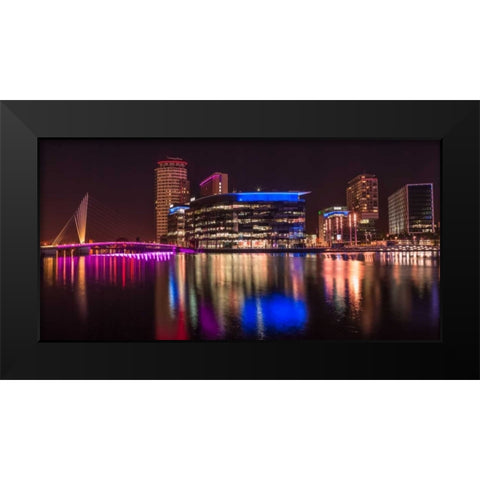 AF20120929 Manchester 167 Black Modern Wood Framed Art Print by Frank, Assaf