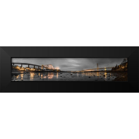 AF20150307 Forth Bridge 1562PC12 Black Modern Wood Framed Art Print by Frank, Assaf