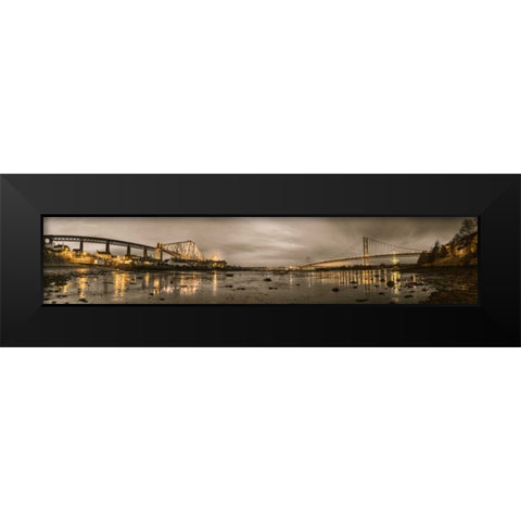 AF20150307 Forth Bridge 1562PC13 Black Modern Wood Framed Art Print by Frank, Assaf