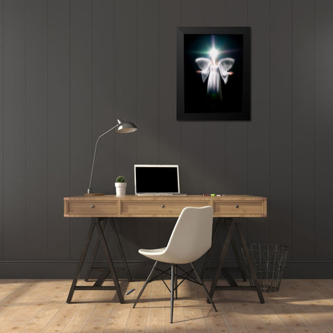 FTBR 1700 Angel Black Modern Wood Framed Art Print by Frank, Assaf