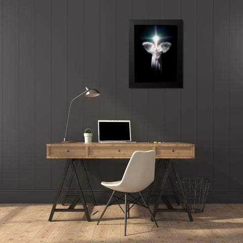 FTBR 1701 Angel Black Modern Wood Framed Art Print by Frank, Assaf