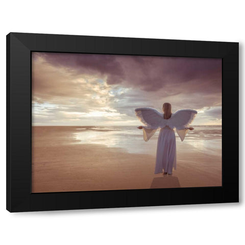 AF20121001 Sea 058P Black Modern Wood Framed Art Print with Double Matting by Frank, Assaf